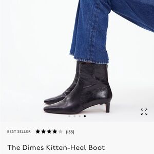 Madewell Black Kitten Heel Boots